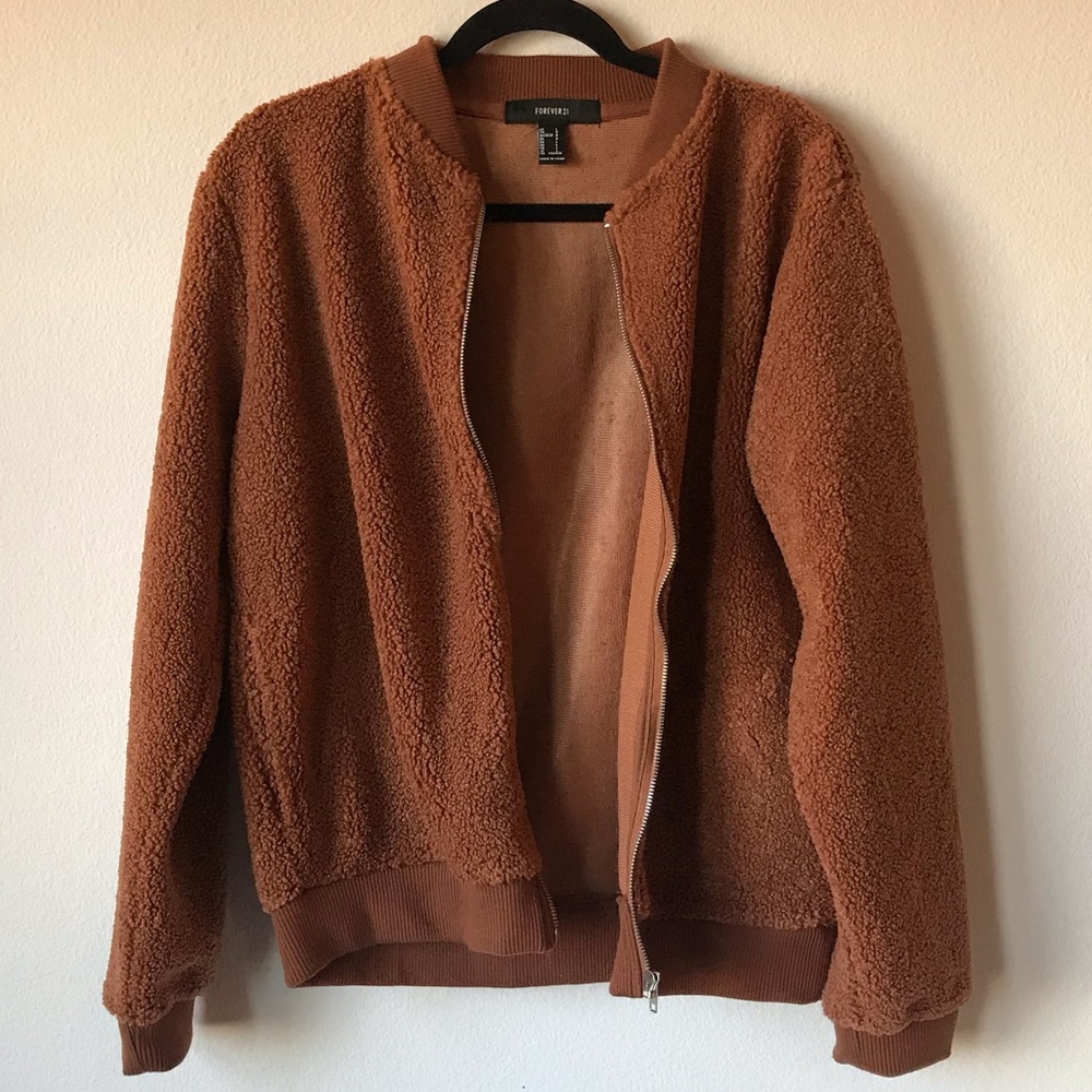 NWOT Camel Sherpa jacket